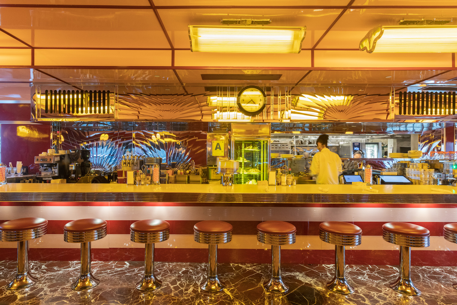 Interior of Beginner's Diner within North Park's new LaFayette Hotel 