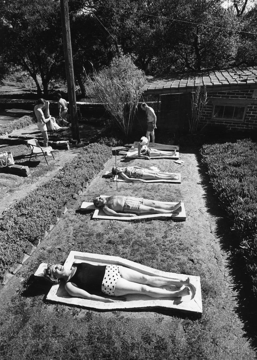 Historical photo of Rancho La Puerta  wellness classes featuring owner Edmond Szekely known as the professor in Baja California, Mexico